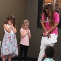Praying at church with kids